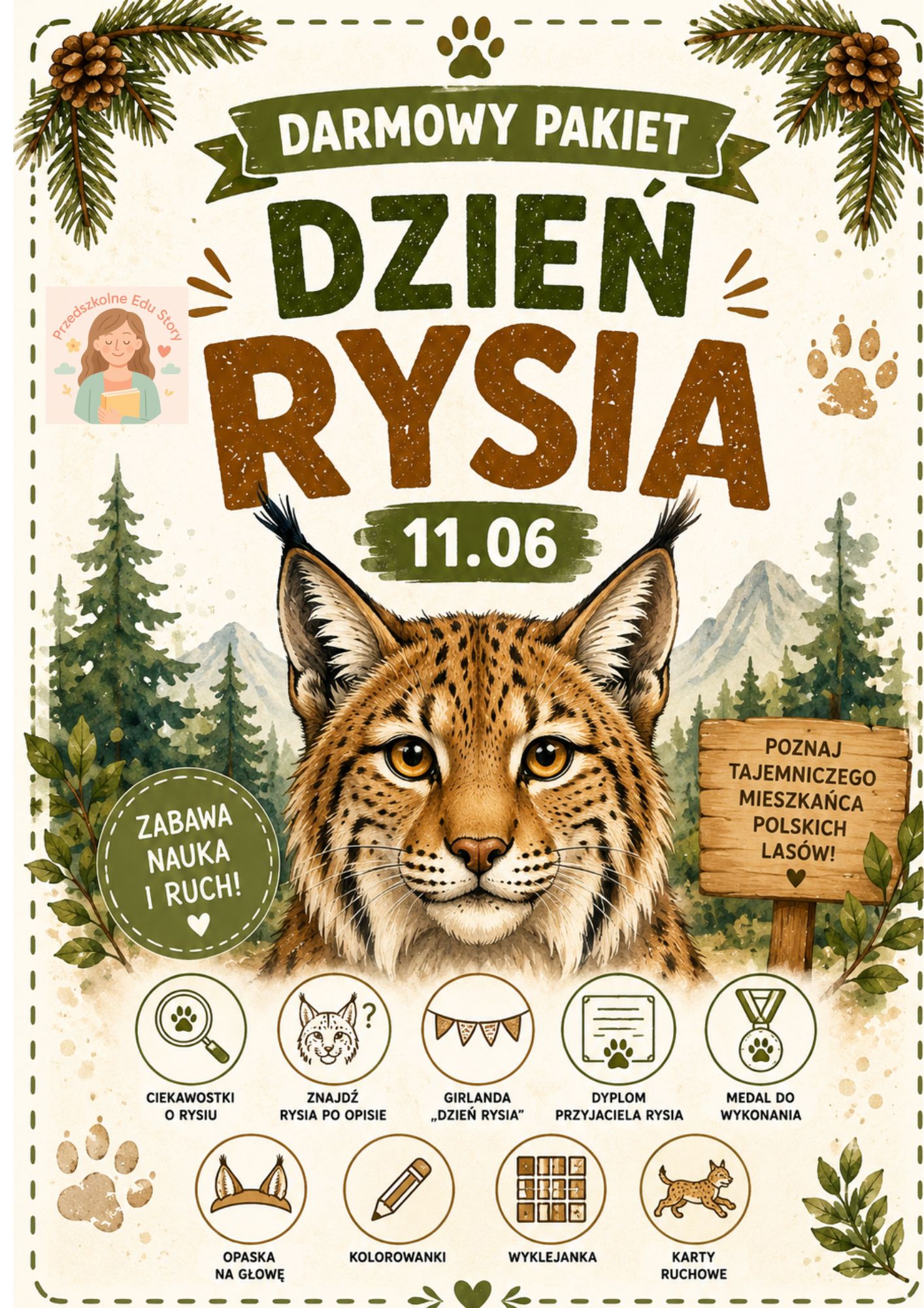 🎉 DARMOWY PAKIET – DZIEŃ RYSIA 🐾 projekt bez nazwy (2)