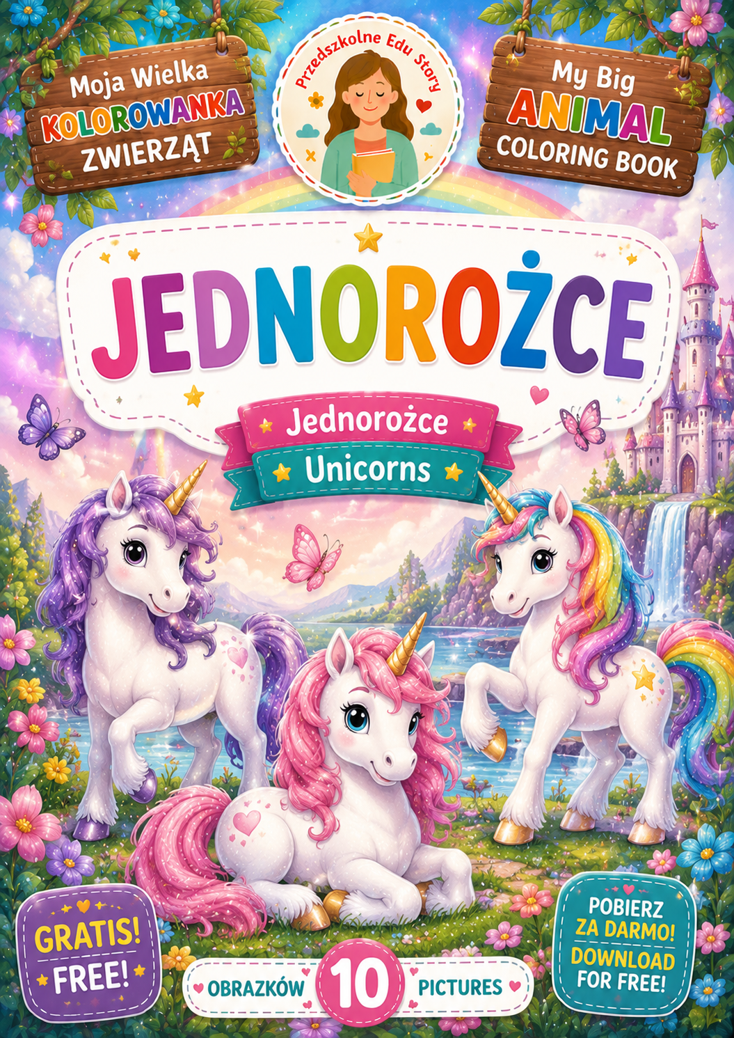 DARMOWE KOLOROWANKI JEDNOROŻCÓW! + PREMIERA E-BOOKA "MOJA WIELKA KOLOROWANKA ZWIERZĄT" 8a5093ec 86f0 4627 9f44 48c81188b9ed